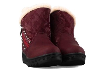 Twingo 6411 Filet Bot Kürklü - Bordo - 2