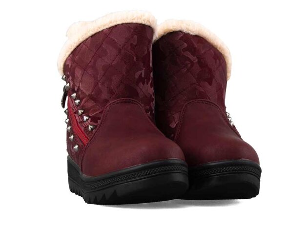 Twingo 6411 Filet Bot Kürklü - Bordo - 5