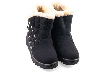 Twingo 6411 Filet Bot Kürklü - Siyah/Bej - 2