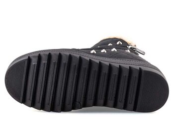 Twingo 6411 Filet Bot Kürklü - Siyah/Bej - 4