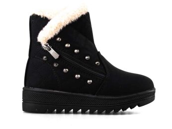 Twingo 6411 Filet Bot Kürklü - Siyah/Bej - 5