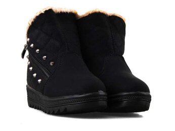 Twingo 6411 Filet Bot Kürklü - Siyah/Bej - 6