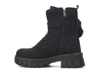 Twingo 7640 Patik Bot Çantalı - Siyah/Zümrüt - 7