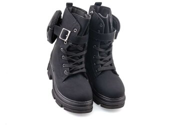 Twingo 7640 Patik Bot Çantalı - Siyah/Zümrüt - Twingo