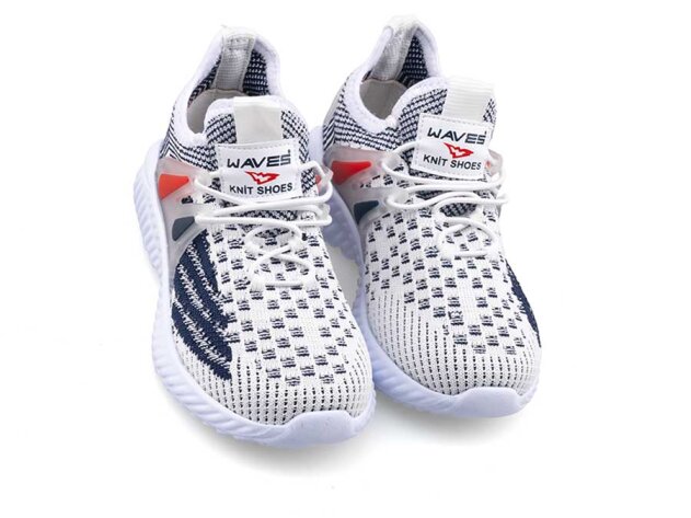 Waves 010 Patik Triko - Beyaz/Laci/Kırmızı - 2