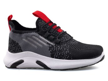 Waves 128 Patik Triko - Siyah/Kırmızı - Waves 