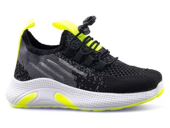 Waves 128 Patik Triko - Siyah/Sarı - 1