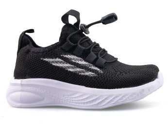 Waves 145 Patik Triko - Siyah/Beyaz - 1