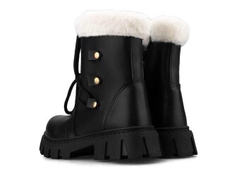 Waves 200 Filet Bot (Özel Seri 35 Numara ) - Siyah Cilt Beyaz Kürklü - 3