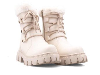 Waves 200 Patik Bot - Krem/Cilt/Kürklü - waves