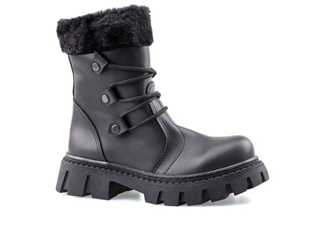 Waves 200 Patik Bot - Siyah/Cilt/Siyah Kürklü - 1