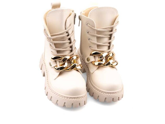 Waves 210 Patik Bot - Krem/Cilt/Altın/Zincirli - 2