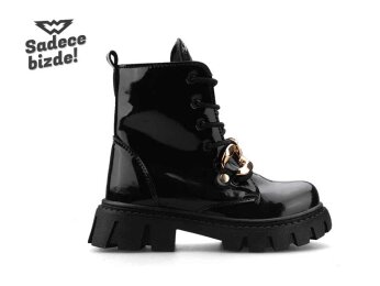 Waves 210 Patik Bot - Siyah/Rugan/Altın/Zincirli - Waves