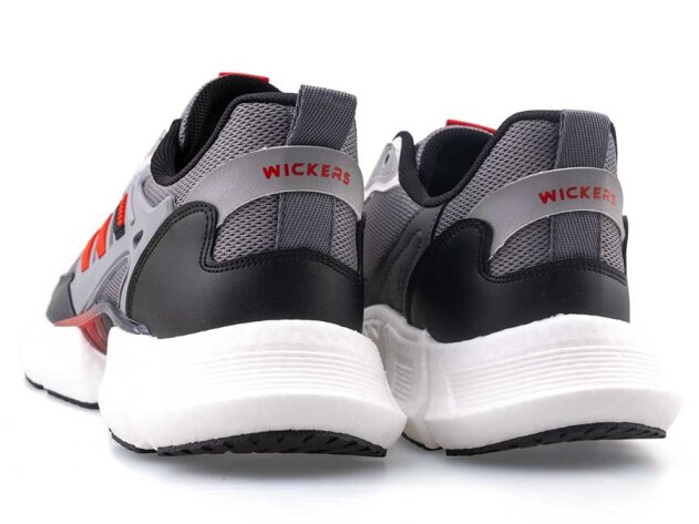 Wickers 2757 Merdane Triko - Gri/Beyaz/Kırmızı - 3