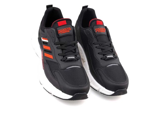 Wickers 2757 Merdane Triko - Siyah/Kırmızı - 2