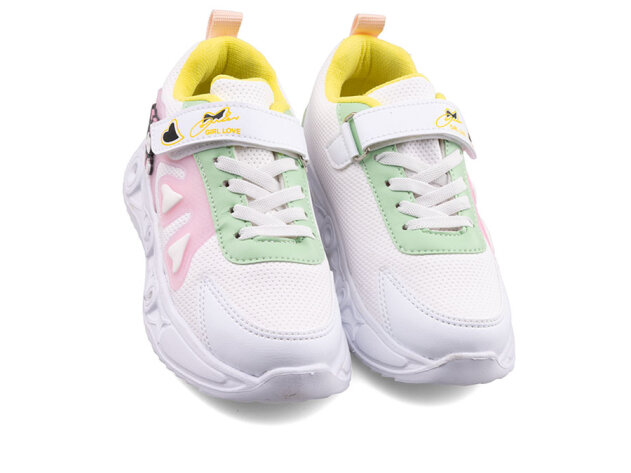 Willas 0025 Patik Cilt Işıklı - Beyaz/Pembe - 2