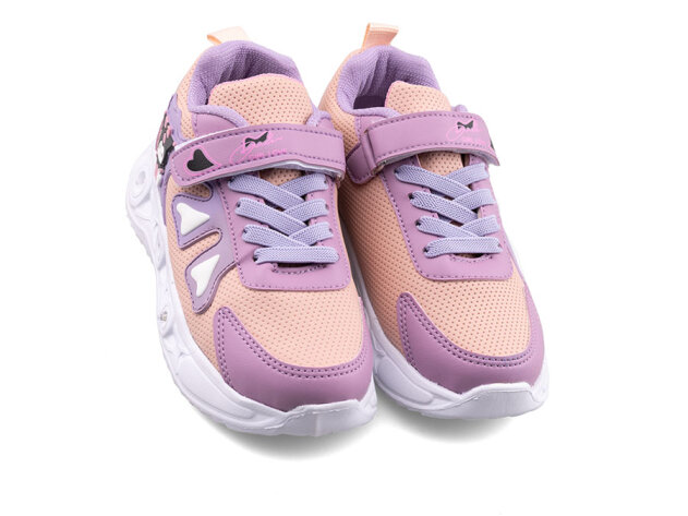 Willas 0025 Patik Cilt Işıklı - Lila/Pudra - 2