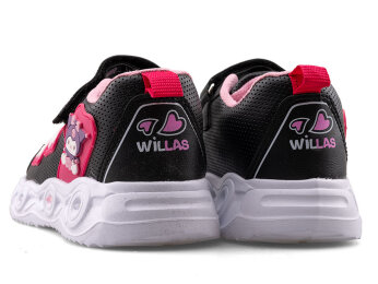 Willas 0025 Patik Cilt Işıklı - Siyah/Pembe - 3